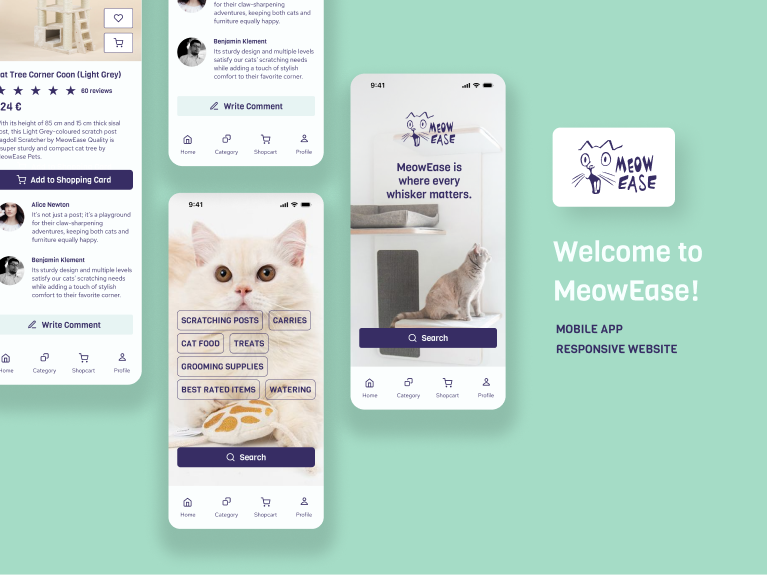 The cover image for an online store MeowEase